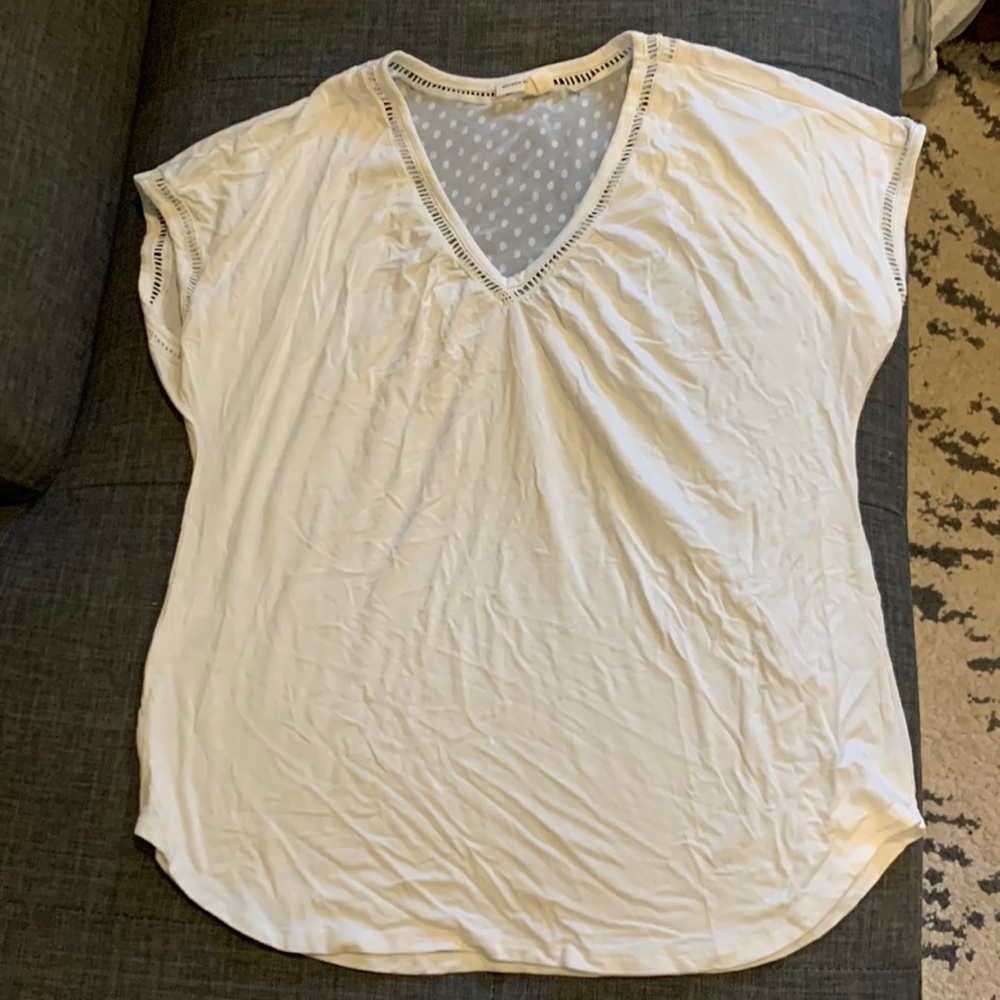 Anthropologie t-shirt with sheer back panel sz S